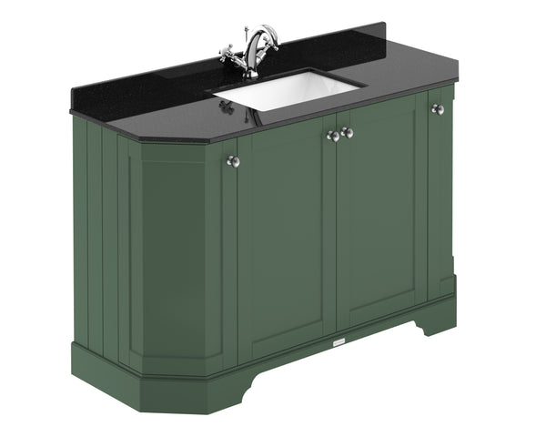 Hudson Reed 1200mm 4-Door Angled Unit & Marble Top 1TH