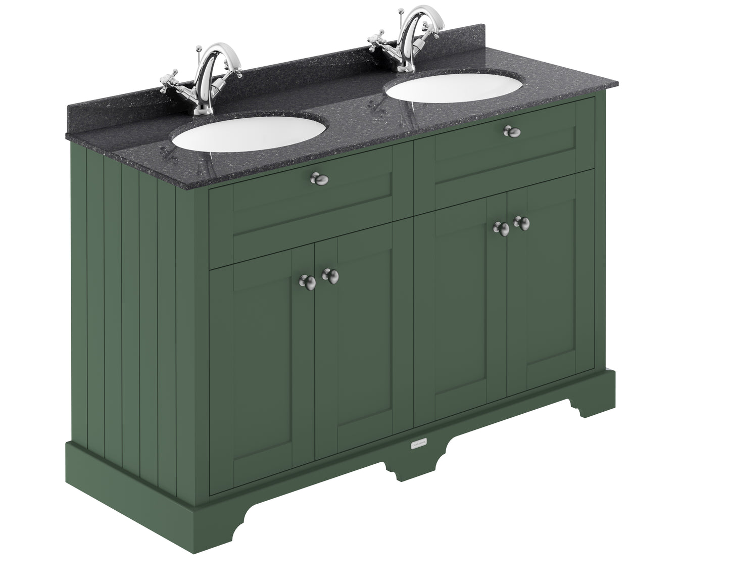 Hudson Reed 1200mm Cabinet & Double Marble Top (1TH)