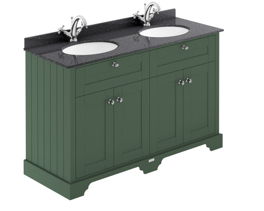 Hudson Reed 1200mm Cabinet & Double Marble Top (1TH)