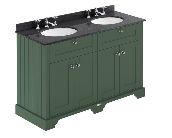 Hudson Reed 1200mm Cabinet & Double Marble Top (3TH)