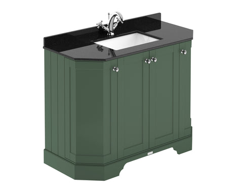 Hudson Reed 1000mm 4-Door Angled Unit & Marble Top 1TH