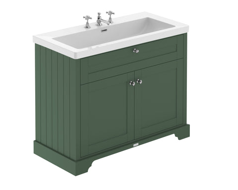 Hudson Reed 1000mm 2-Door Unit & Contemporary Fireclay Basin 3TH