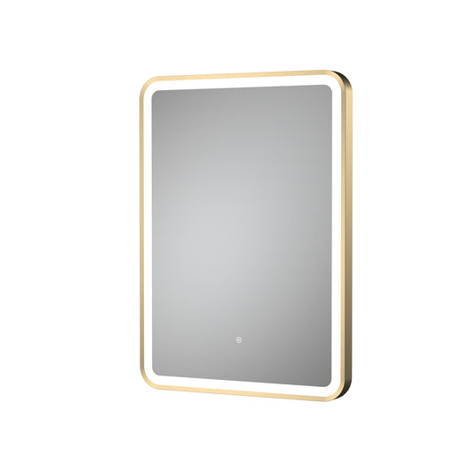 NUIE 700 x 500 Brushed Brass Framed Mirror