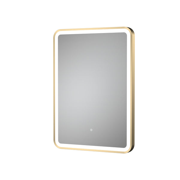 NUIE 700 x 500 Brushed Brass Framed Mirror