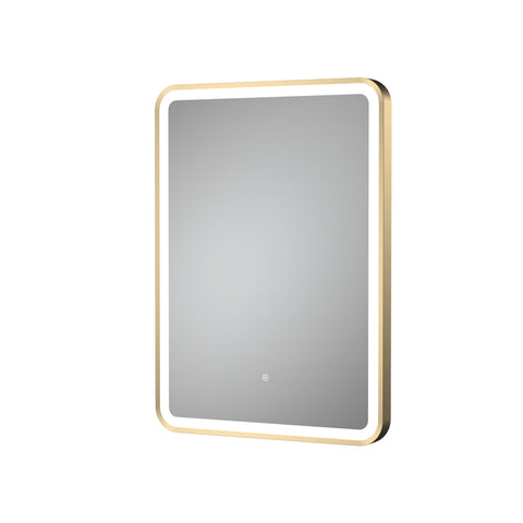 NUIE 700 x 500 Brushed Brass Framed Mirror