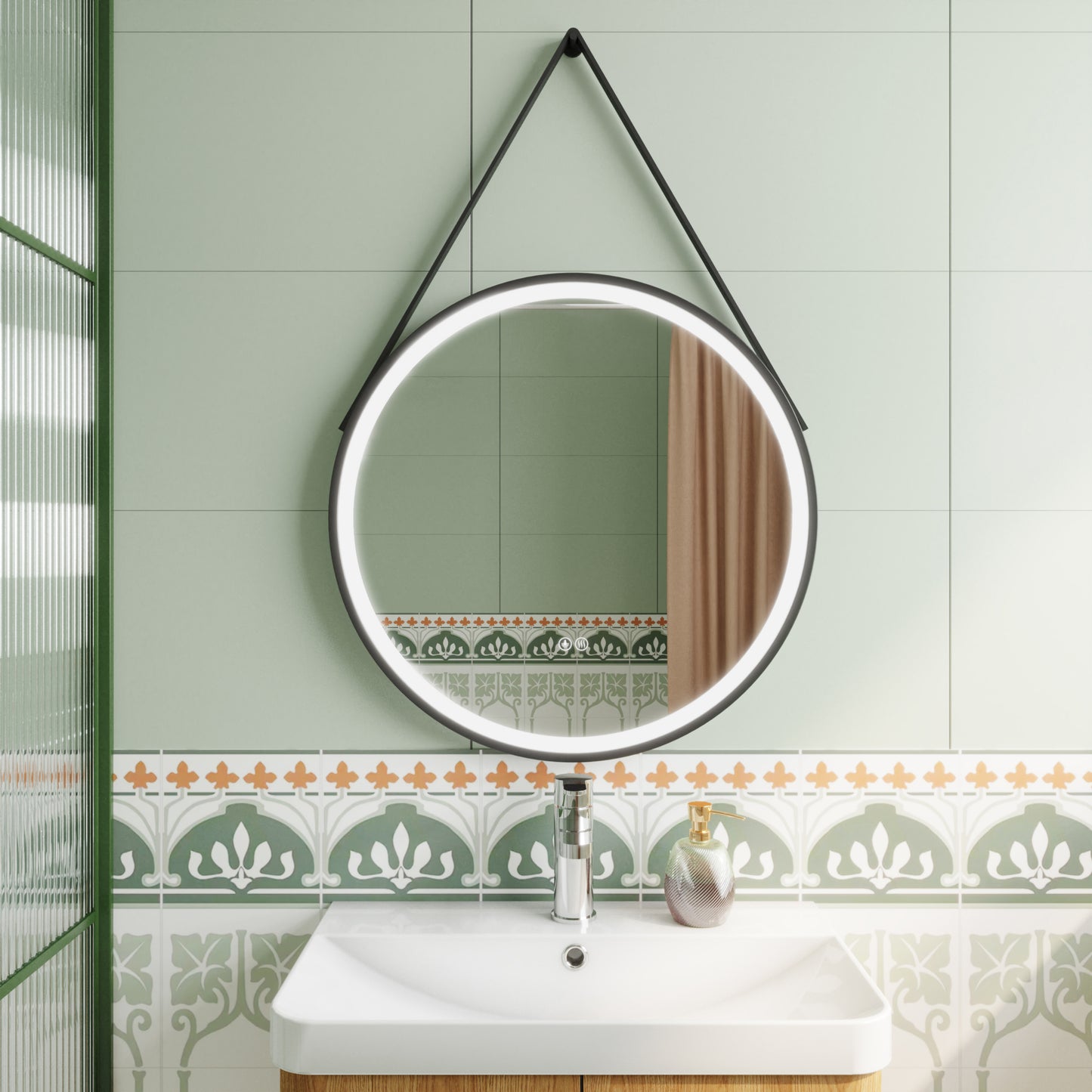 NUIE 600mm Round Illuminated Mirror