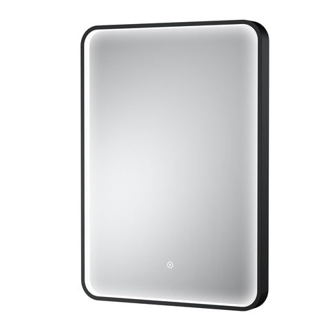 NUIE Black Frame LED Mirror - 700 x 500mm