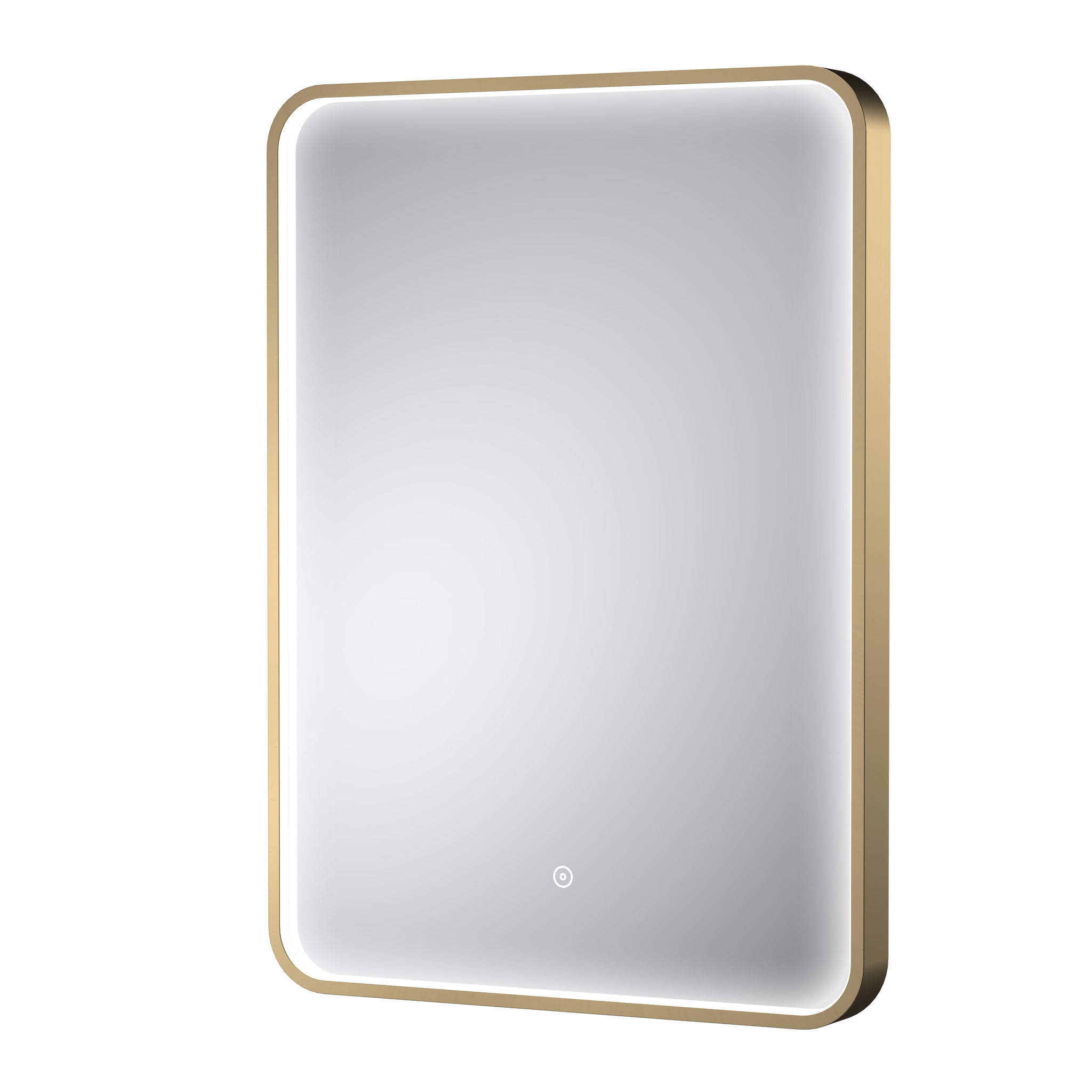NUIE Brushed Brass Frame LED Mirror - 700 x 500mm