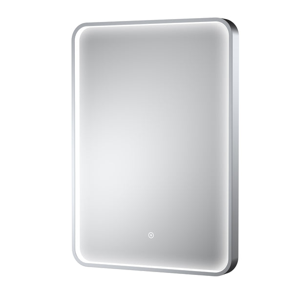 NUIE Polished Chrome Frame LED Mirror - 700 x 500mm