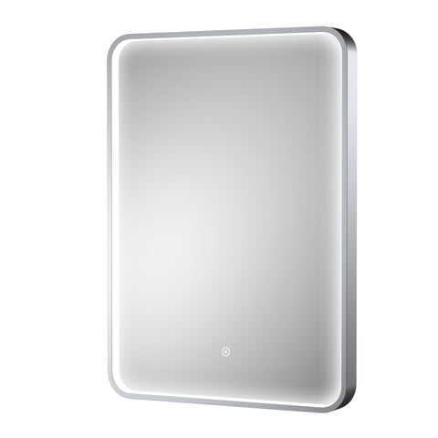 NUIE Polished Chrome Frame LED Mirror - 700 x 500mm