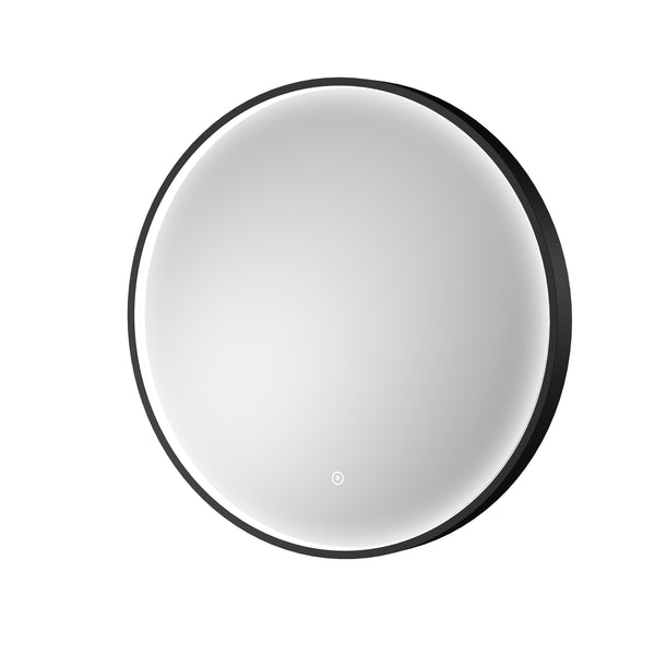 NUIE Black Frame LED Mirror - 600mm