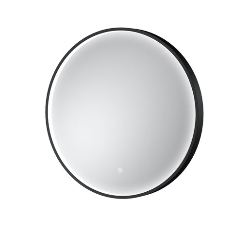 NUIE Black Frame LED Mirror - 600mm