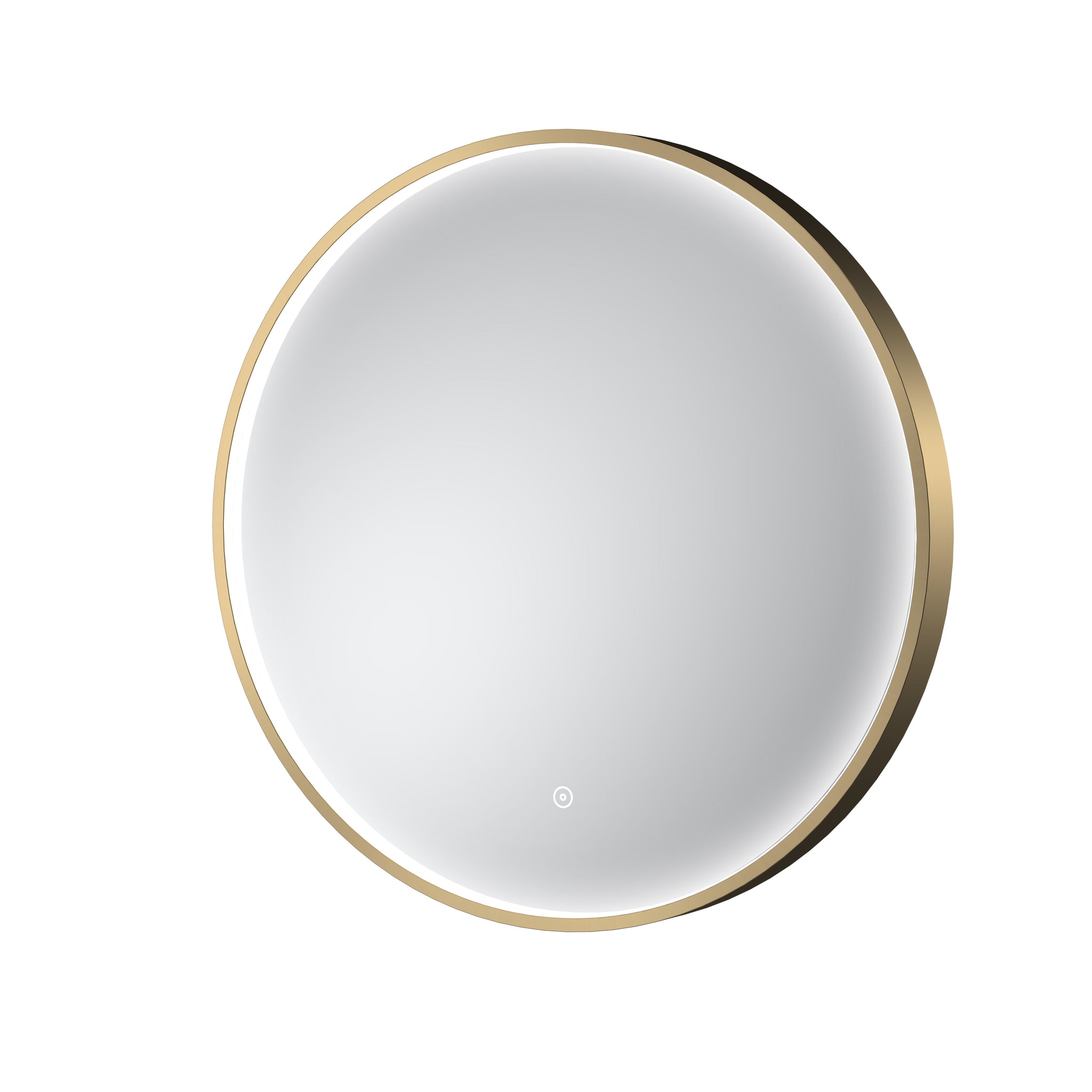 NUIE Brushed Brass Frame LED Mirror - 600mm