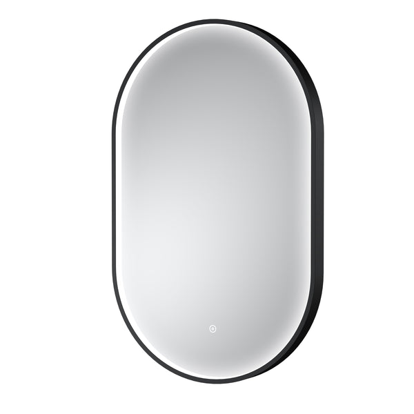 NUIE Black Frame LED Mirror - 800 x 500mm