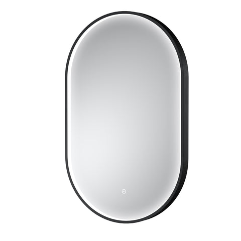 NUIE Black Frame LED Mirror - 800 x 500mm