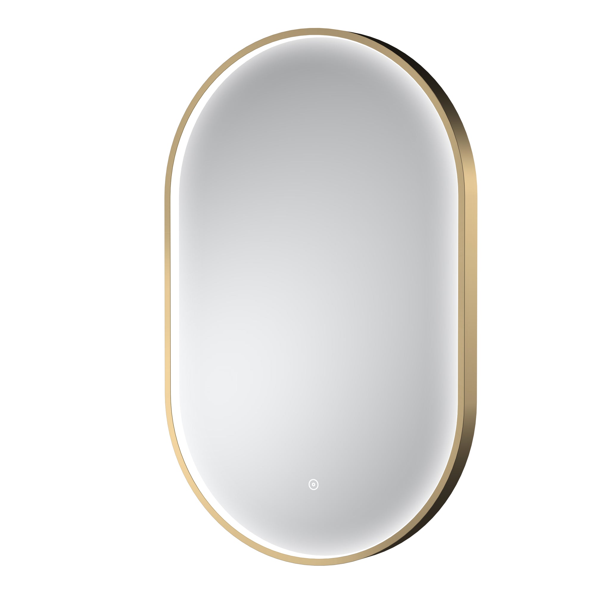 NUIE Brushed Brass Frame LED Mirror - 800 x 500mm