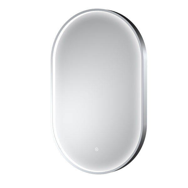 NUIE Polished Chrome Frame LED Mirror - 800 x 500mm