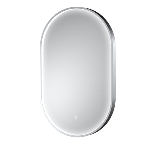 NUIE Polished Chrome Frame LED Mirror - 800 x 500mm