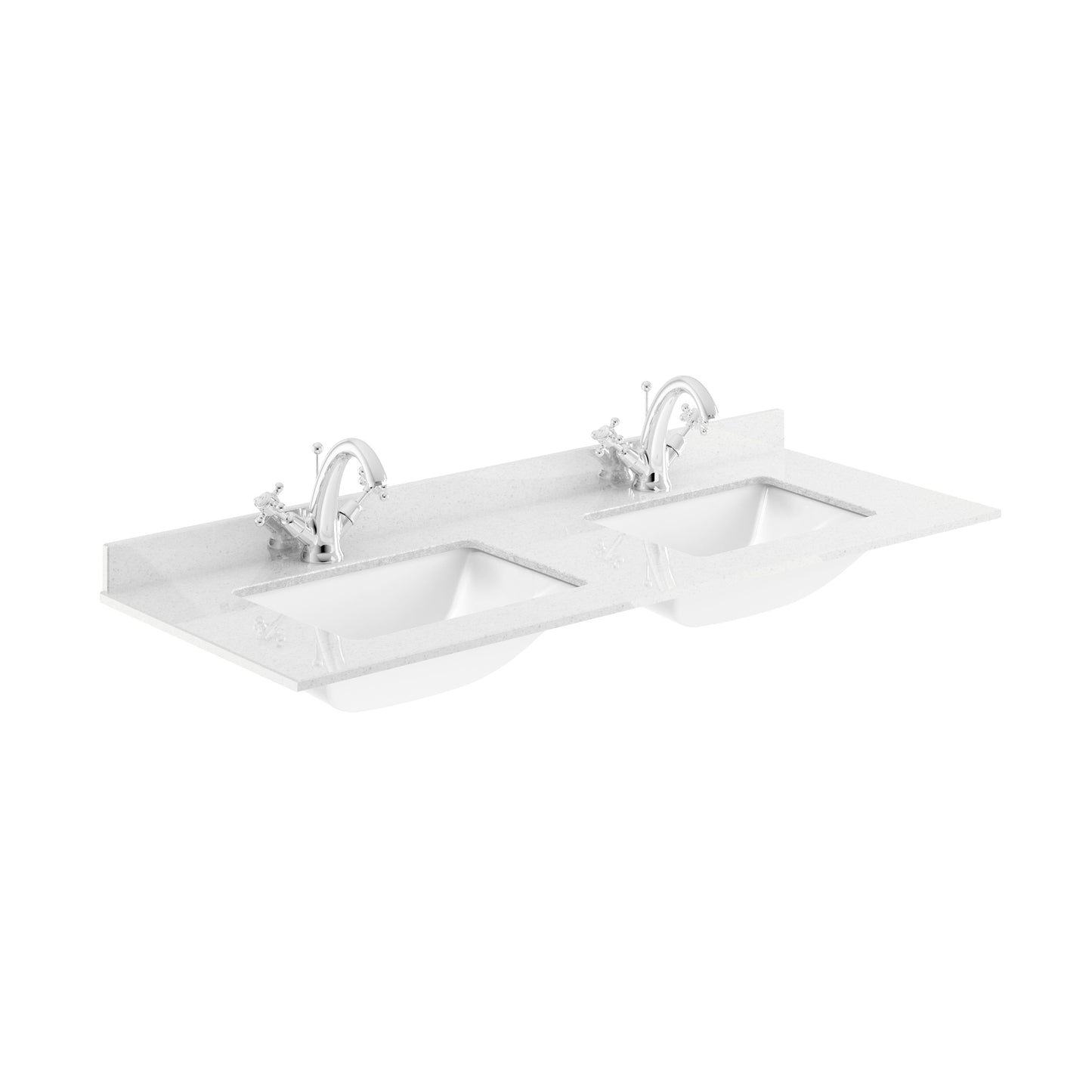 Hudson Reed 1200mm Wall Hung Single Drawer Vanity with Marble Worktop Basin
