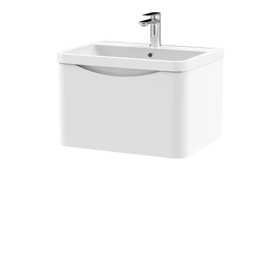 NUIE 600mm Wall Hung 1 Drawer Vanity & Polymarble Basin