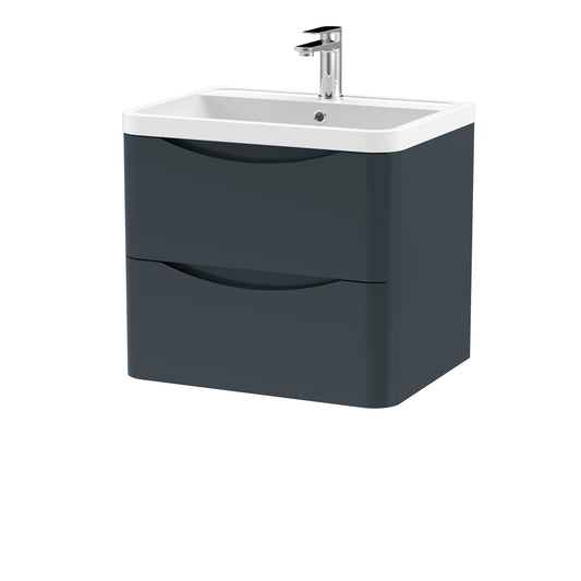 NUIE 600mm Wall Hung 2 Drawer Vanity & Polymarble Basin
