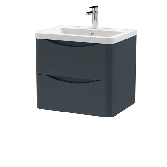 NUIE 600mm Wall Hung 2 Drawer Vanity & Ceramic Basin