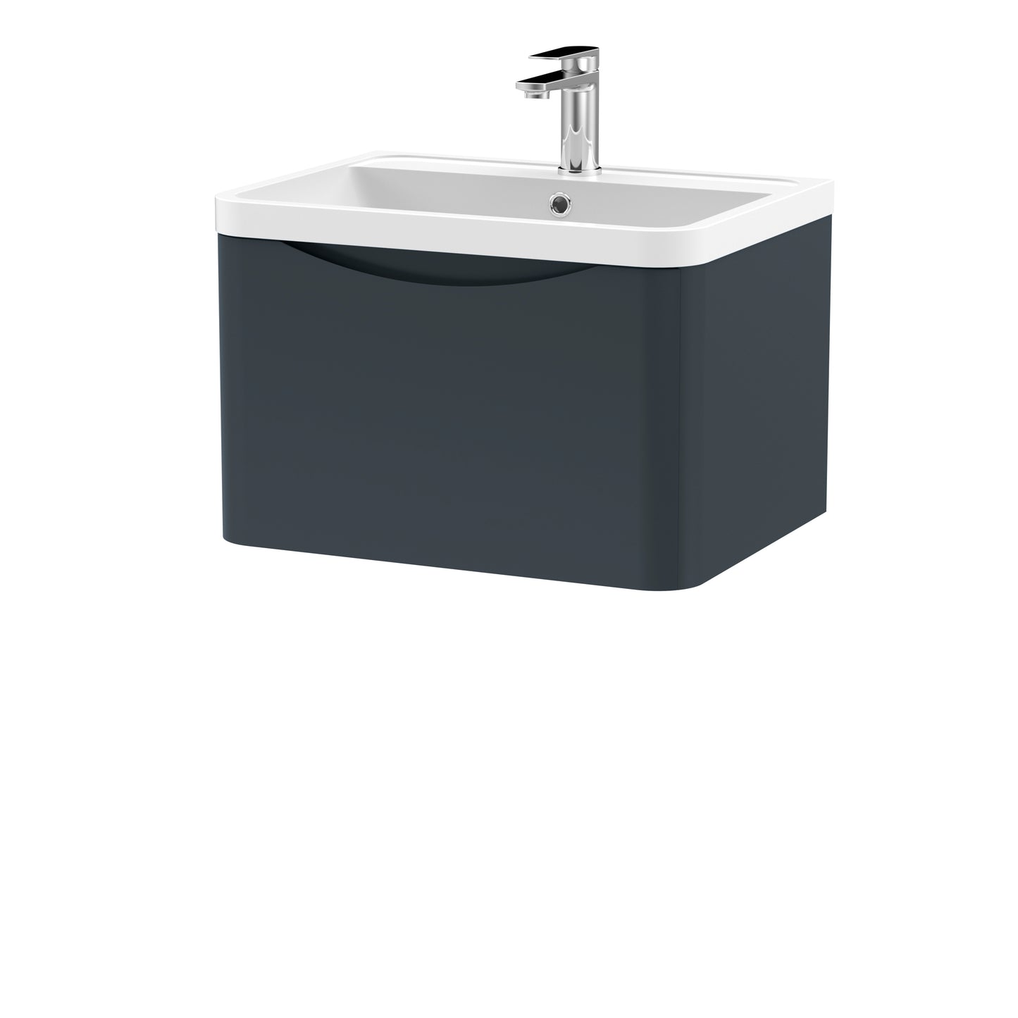 NUIE 600mm Wall Hung 1 Drawer Vanity & Polymarble Basin