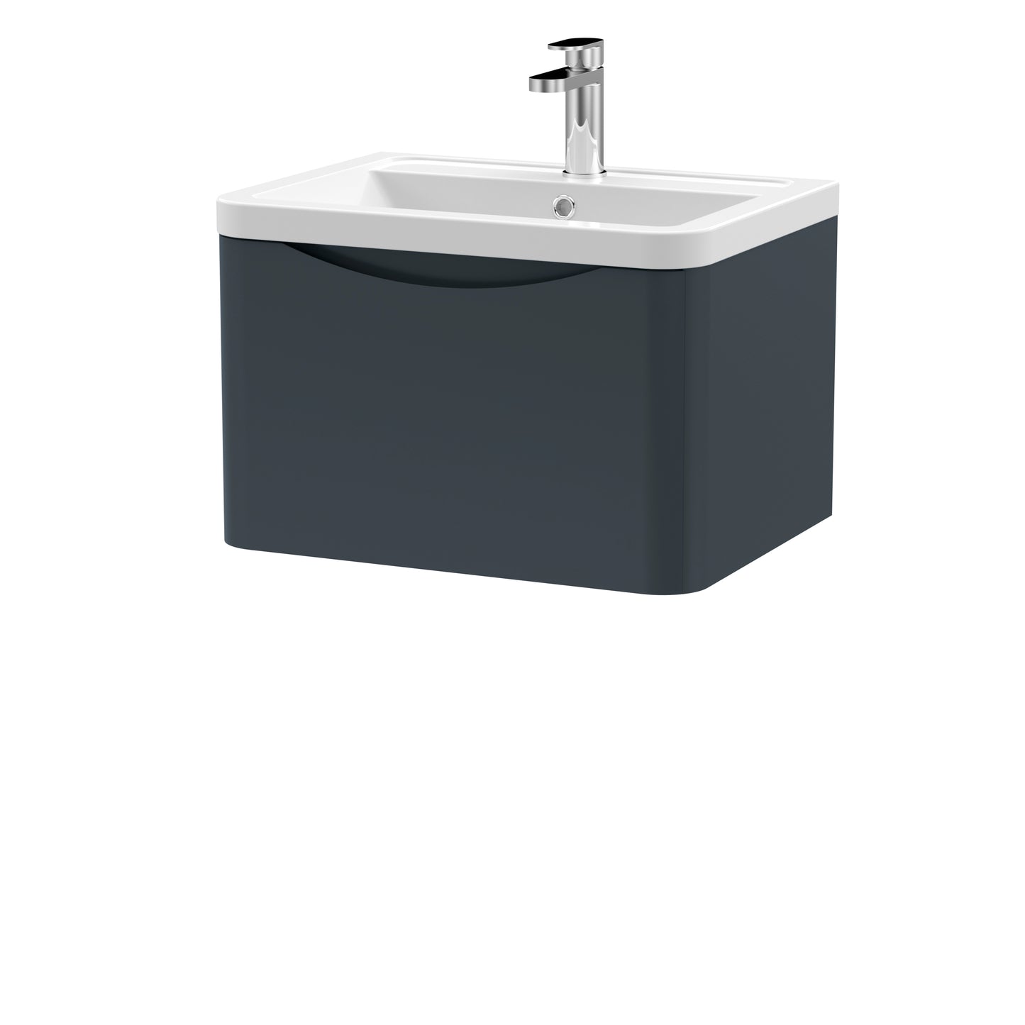 NUIE 600mm Wall Hung 1 Drawer Vanity & Ceramic Basin