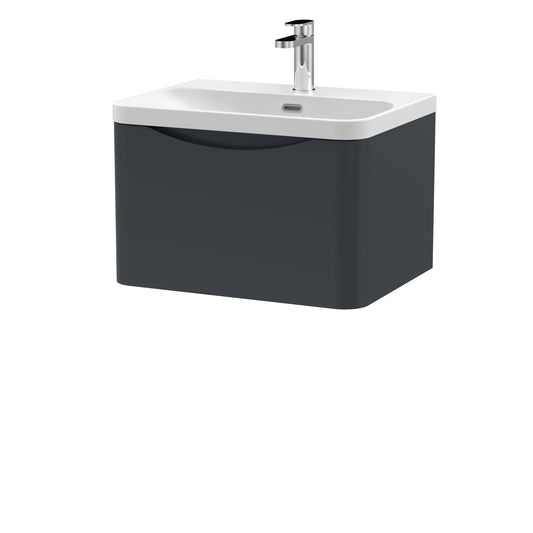 NUIE 600mm Wall Hung 1 Drawer Vanity & Thin Edge Ceramic Basin