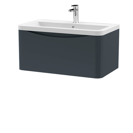 NUIE 800mm Wall Hung 1 Drawer Vanity & Ceramic Basin