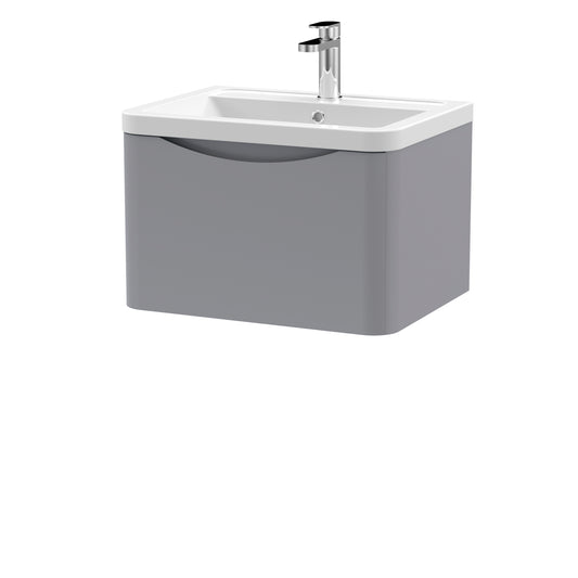 NUIE 600mm Wall Hung 1 Drawer Vanity & Ceramic Basin