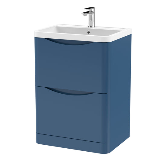 NUIE 600mm Floor Standing 2 Drawer Vanity & Polymarble Basin