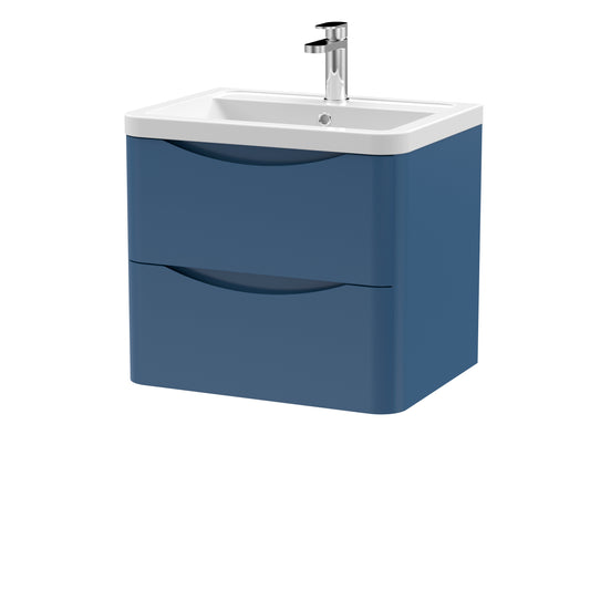 NUIE 600mm Wall Hung 2 Drawer Vanity & Ceramic Basin