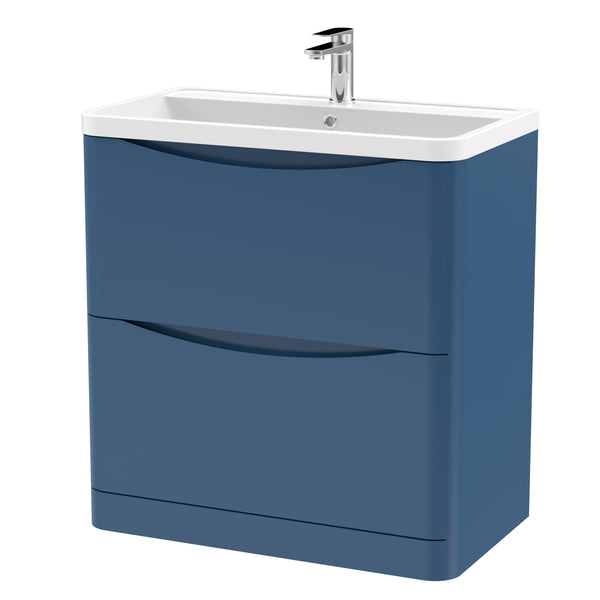 NUIE 800mm Floor Standing 2 Drawer Vanity & Polymarble Basin
