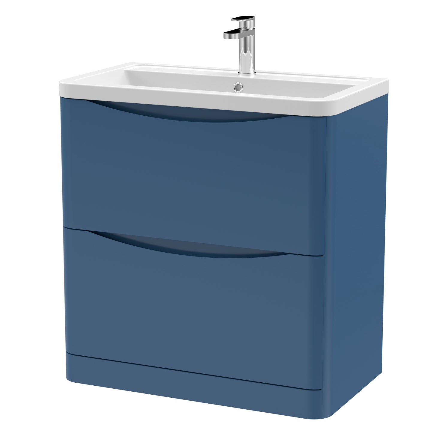 NUIE 800mm Floor Standing 2 Drawer Vanity & Ceramic Basin