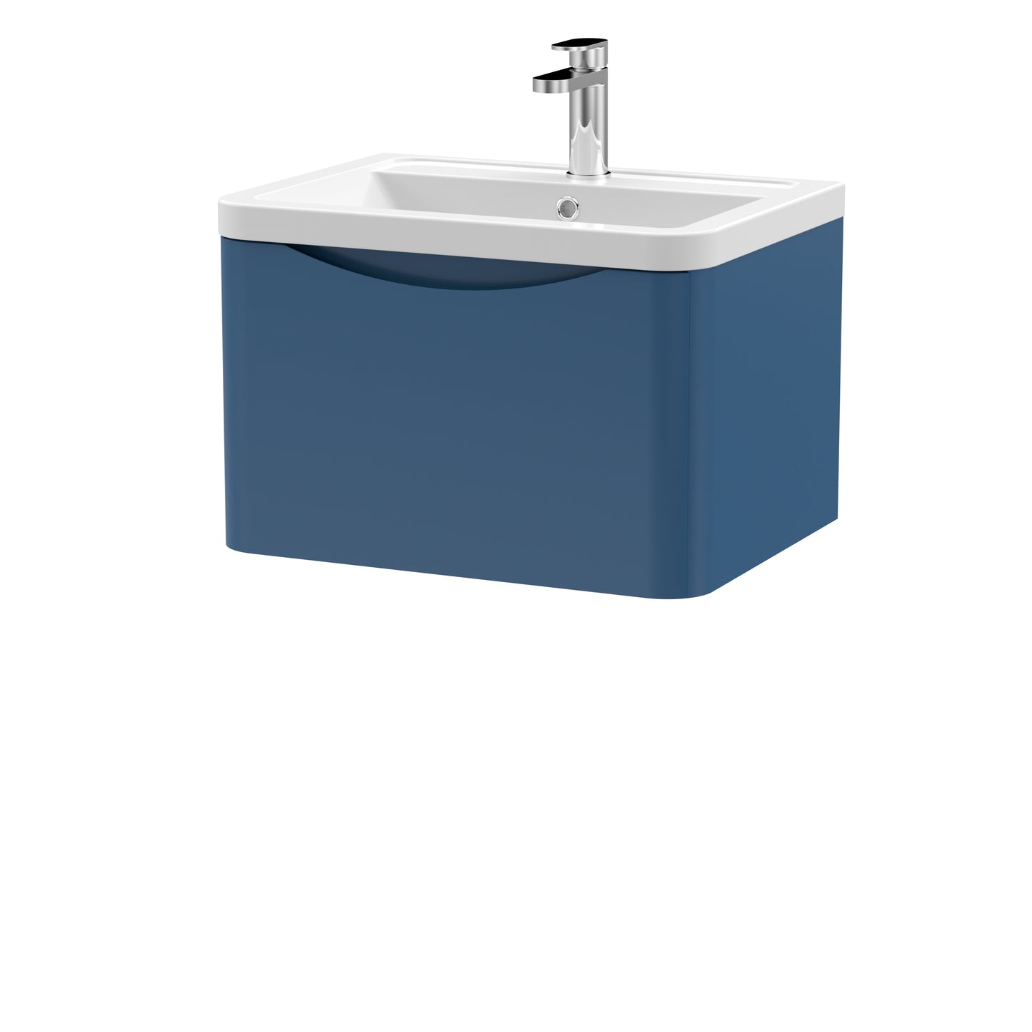 NUIE 600mm Wall Hung 1 Drawer Vanity & Ceramic Basin