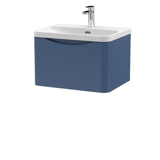 NUIE 600mm Wall Hung 1 Drawer Vanity & Thin Edge Ceramic Basin