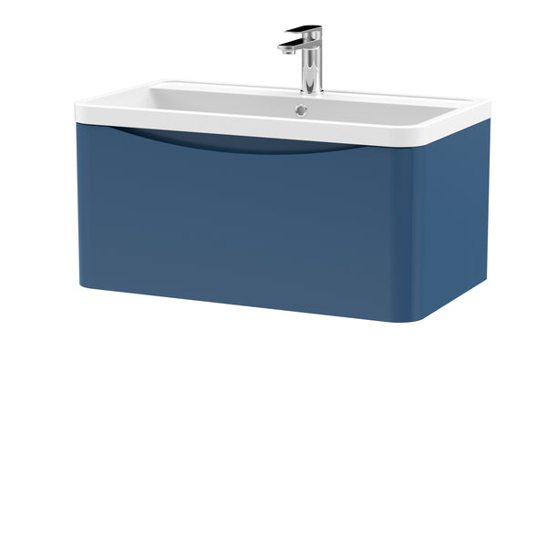 NUIE 800mm Wall Hung 1 Drawer Vanity & Polymarble Basin