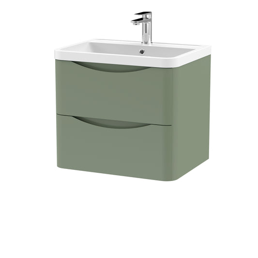 NUIE 600mm Wall Hung 2 Drawer Vanity & Polymarble Basin