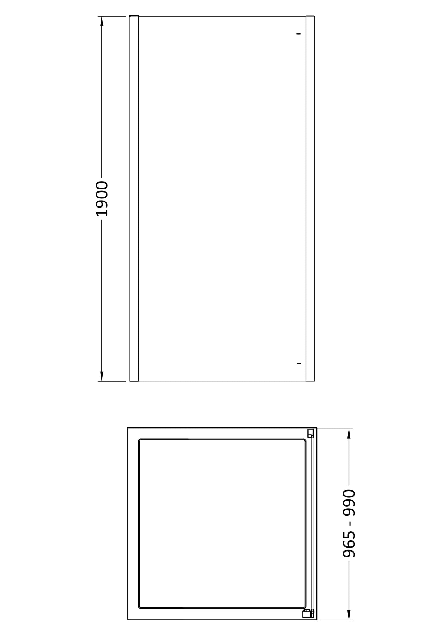 Hudson Reed Apex 1000mm Side Panel