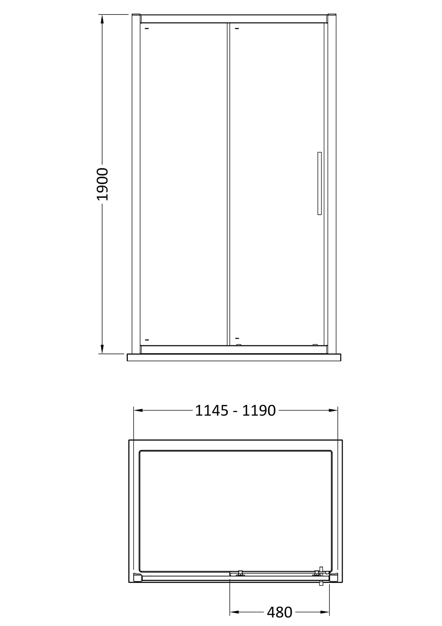 Hudson Reed Apex 1200mm Sliding Door