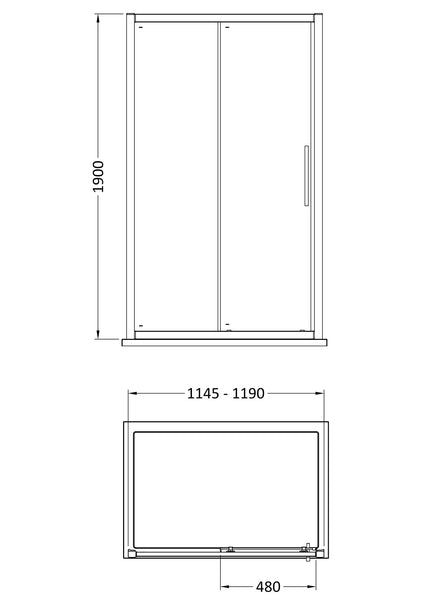 Hudson Reed Apex 1200mm Sliding Door