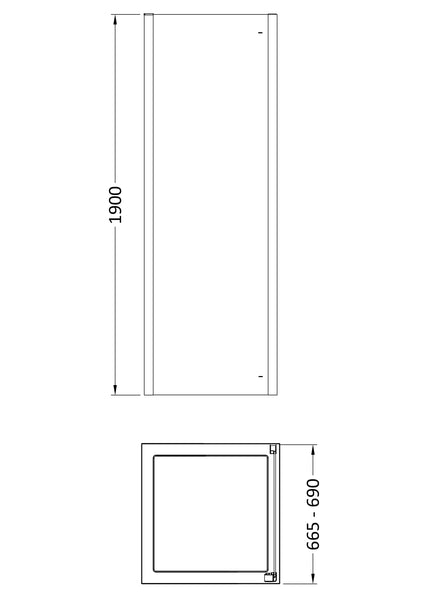 Hudson Reed Apex 700mm Side Panel