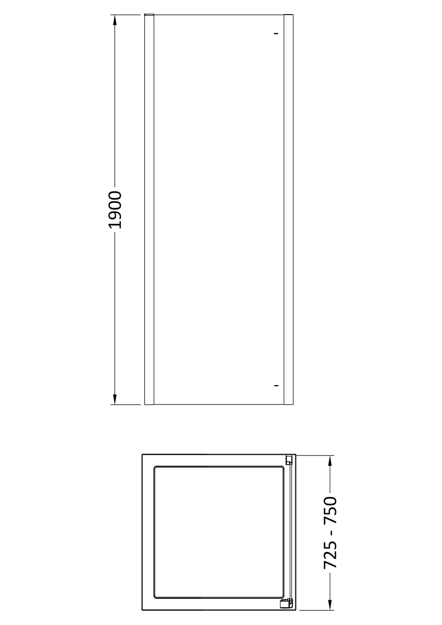 Hudson Reed Apex 760mm Side Panel