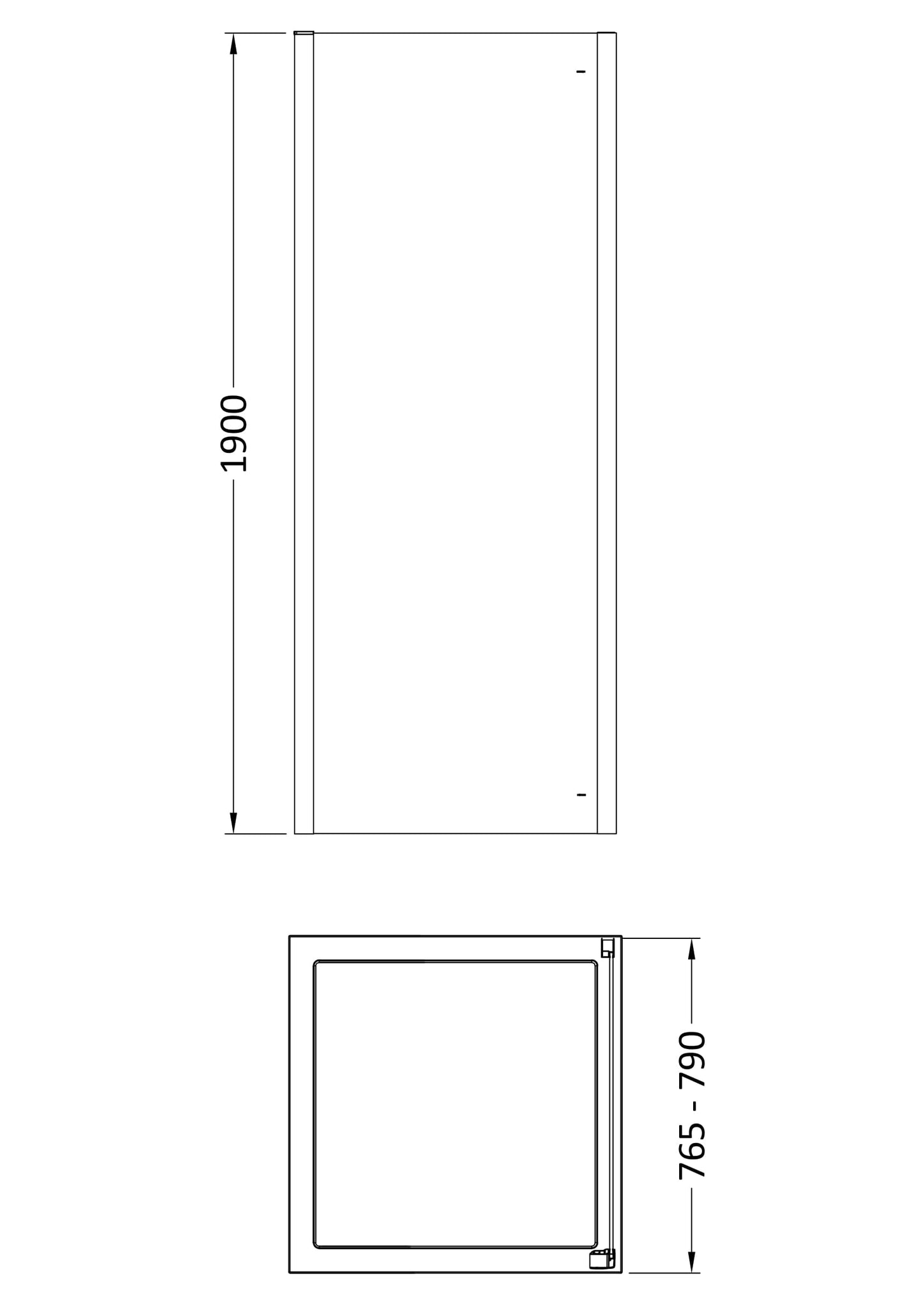Hudson Reed Apex 800mm Side Panel