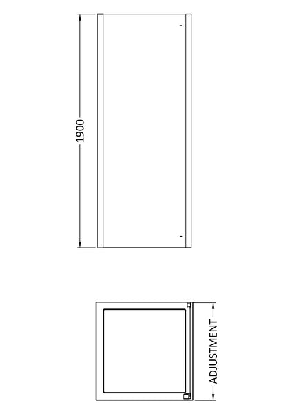 Hudson Reed Apex 900mm Side Panel