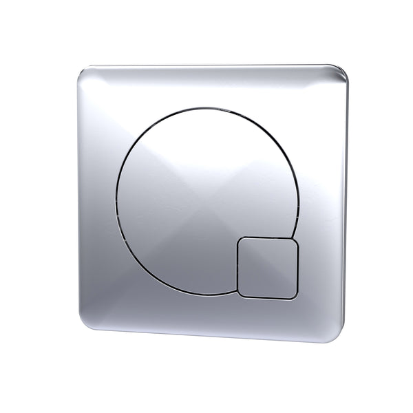 NUIE Square Dual Flush Chrome Push Button