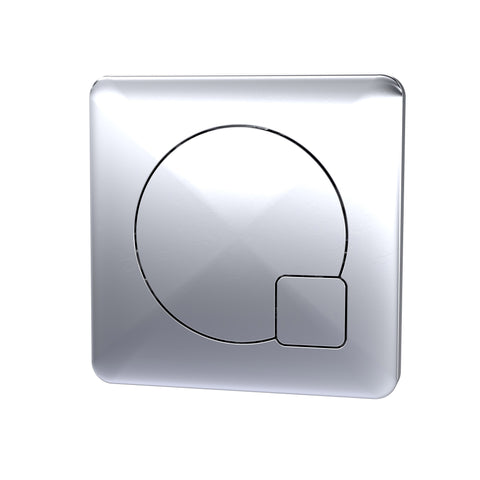 NUIE Square Dual Flush Chrome Push Button