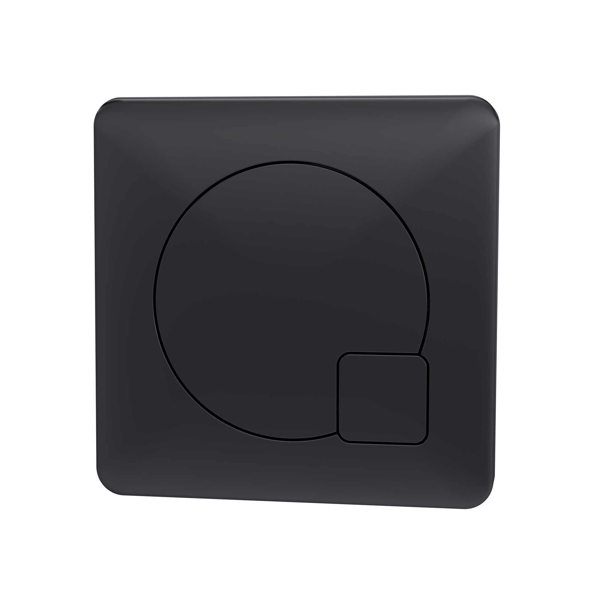 NUIE Square Dual Flush Black Push Button
