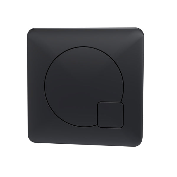 NUIE Square Dual Flush Black Push Button